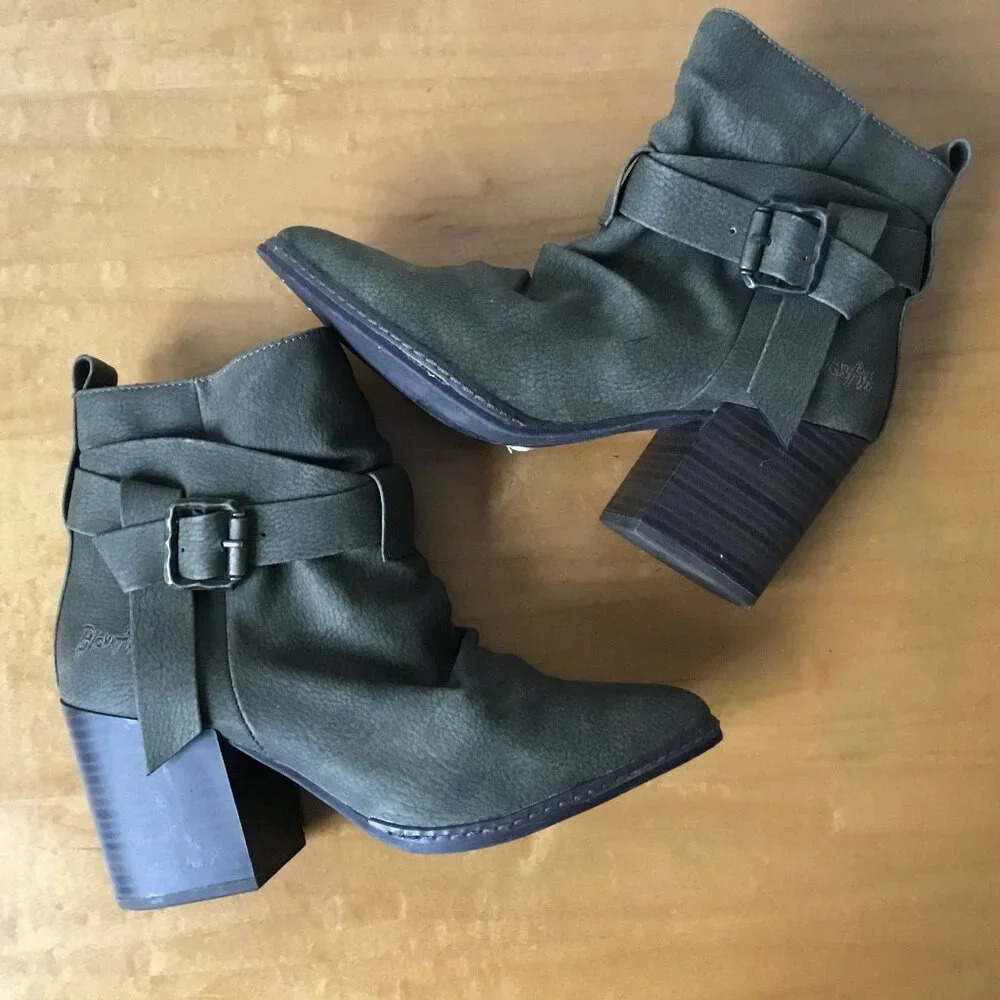 BLOWFISH PAULINE BOOTIES ANKLE  BOOTS WOMEN *1 pull tab on is missing US 7